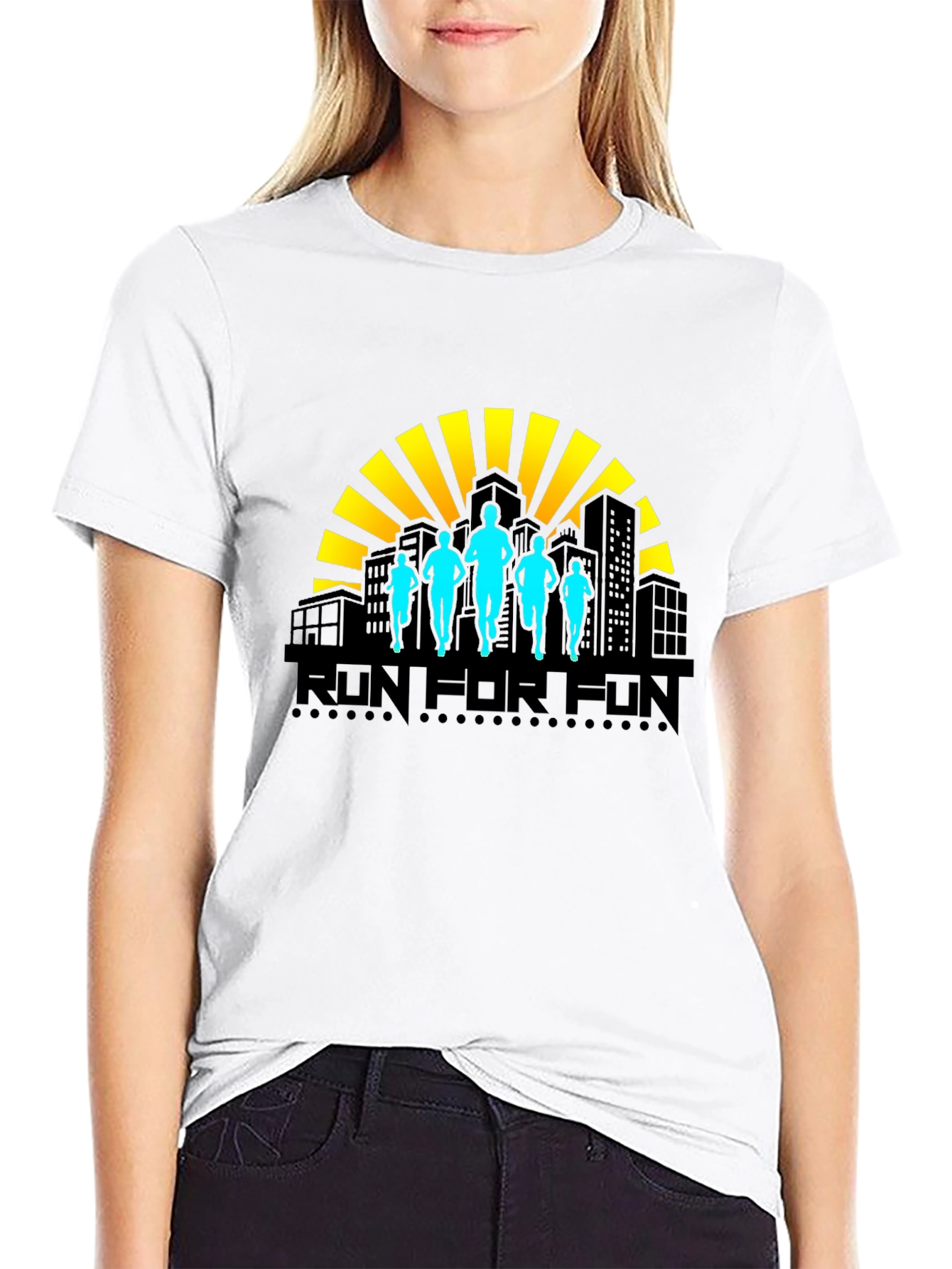 Run For Fun T-Shirt - Stylish Graphic Tee