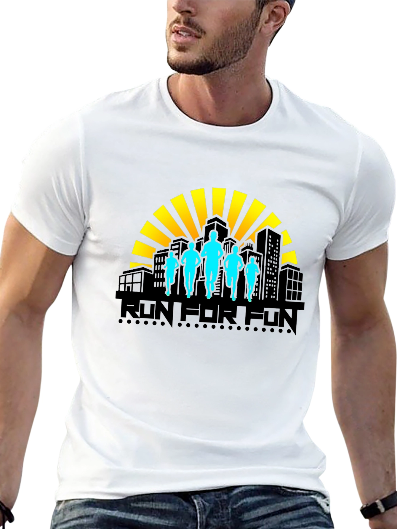 Run For Fun T-Shirt - Stylish Graphic Tee