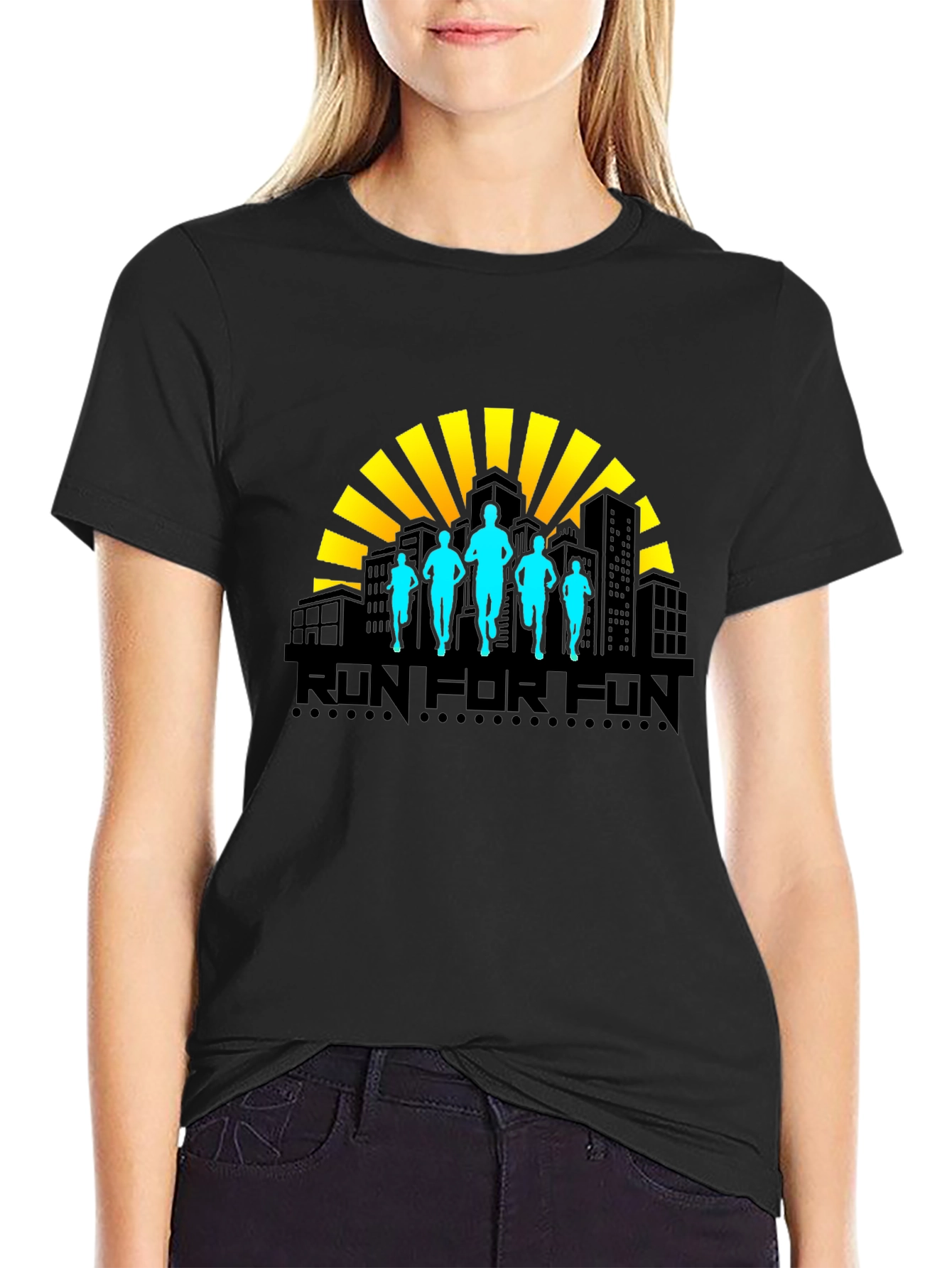 Run For Fun T-Shirt - Stylish Graphic Tee