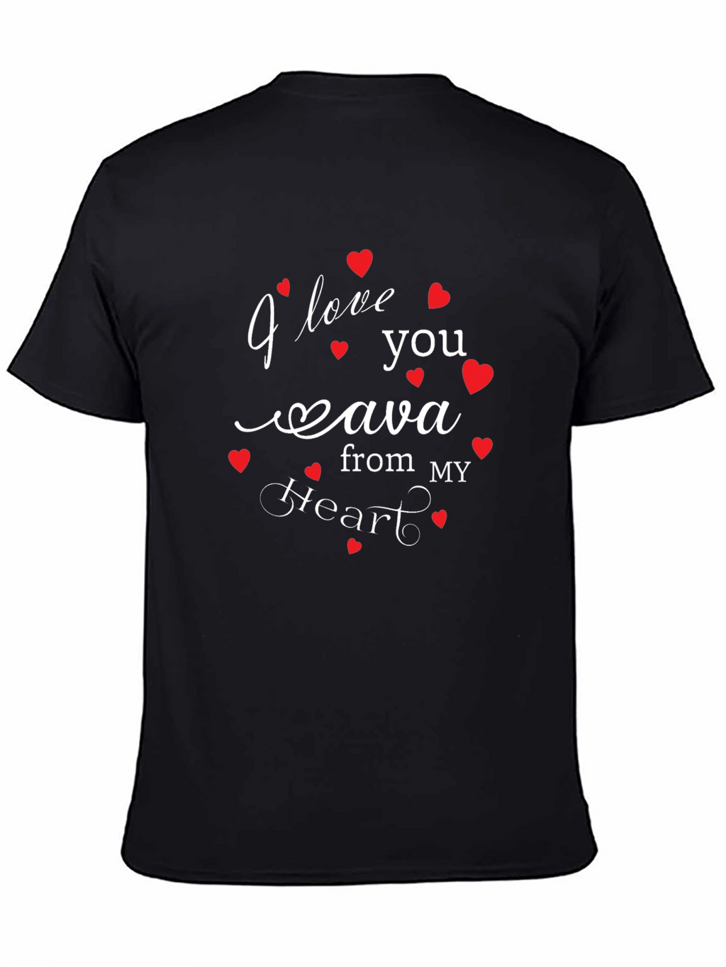 I Love You Ava Heart T-Shirt