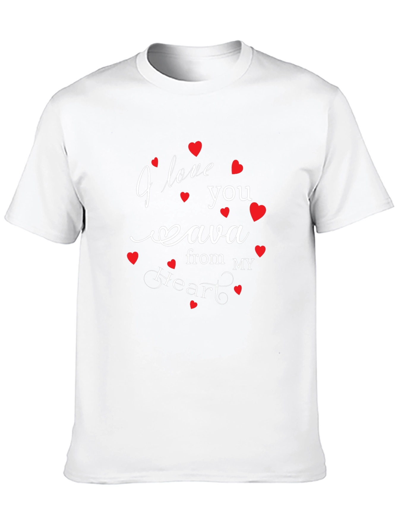 I Love You Ava Heart T-Shirt