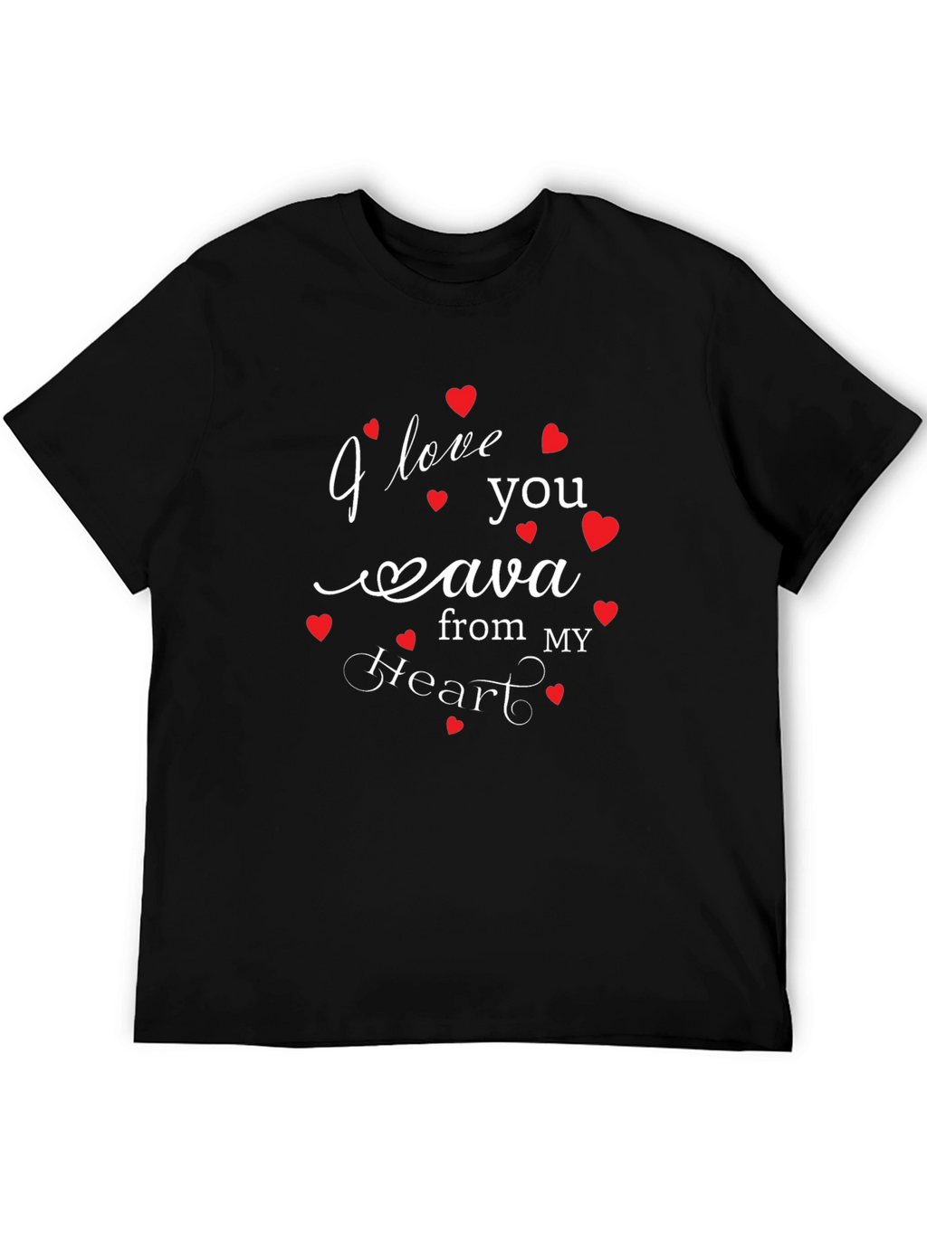 I Love You Ava Heart T-Shirt