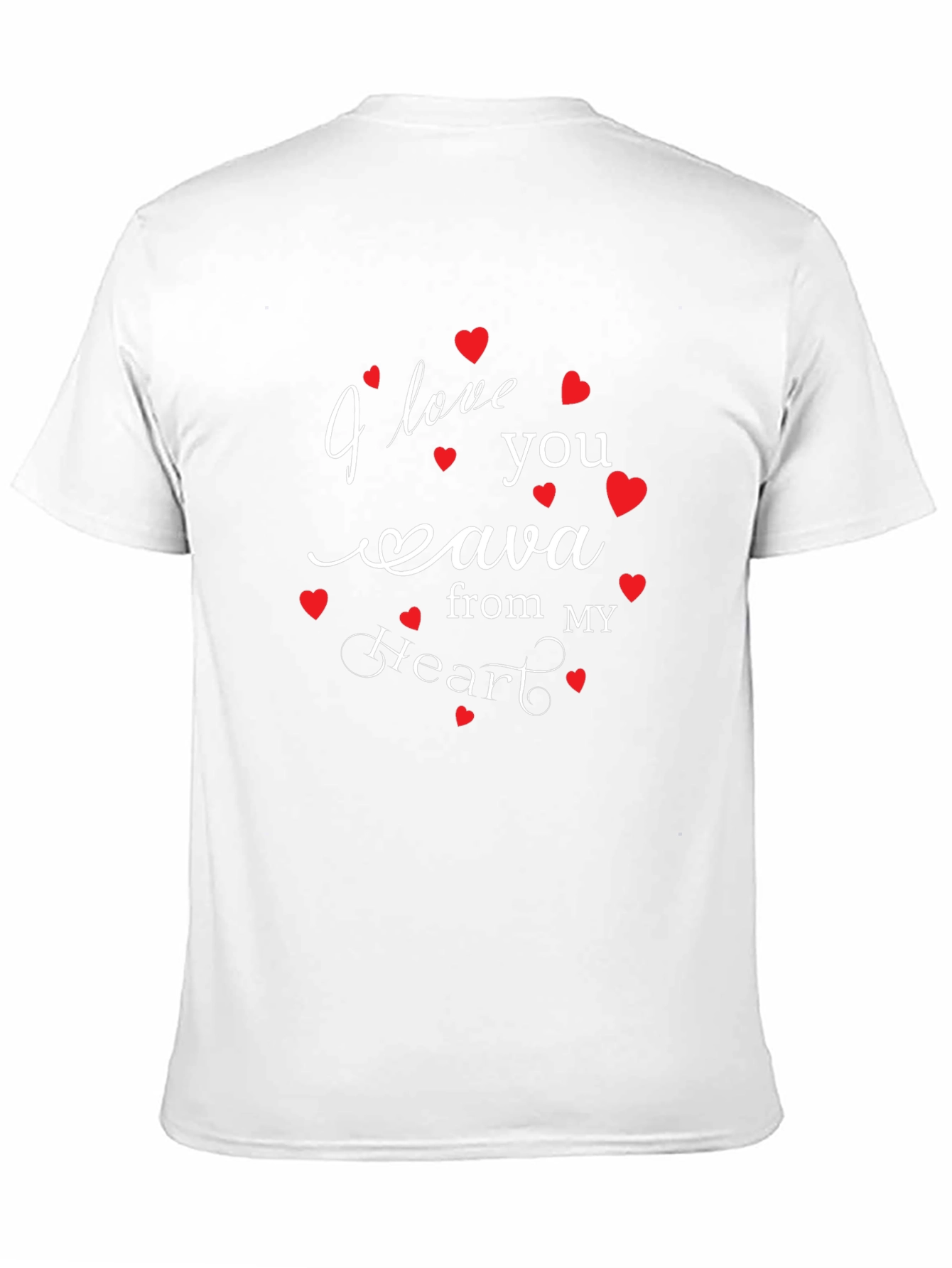 I Love You Ava Heart T-Shirt