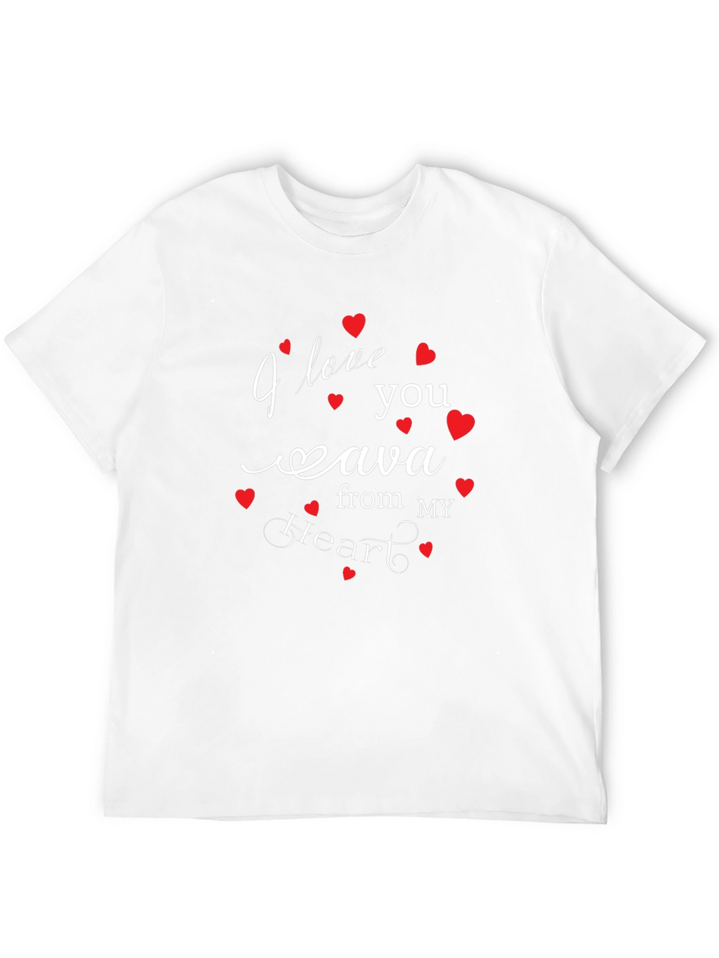 I Love You Ava Heart T-Shirt