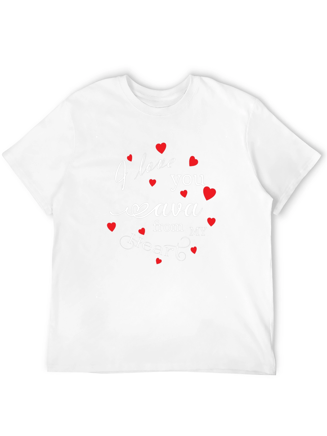 I Love You Ava Heart T-Shirt