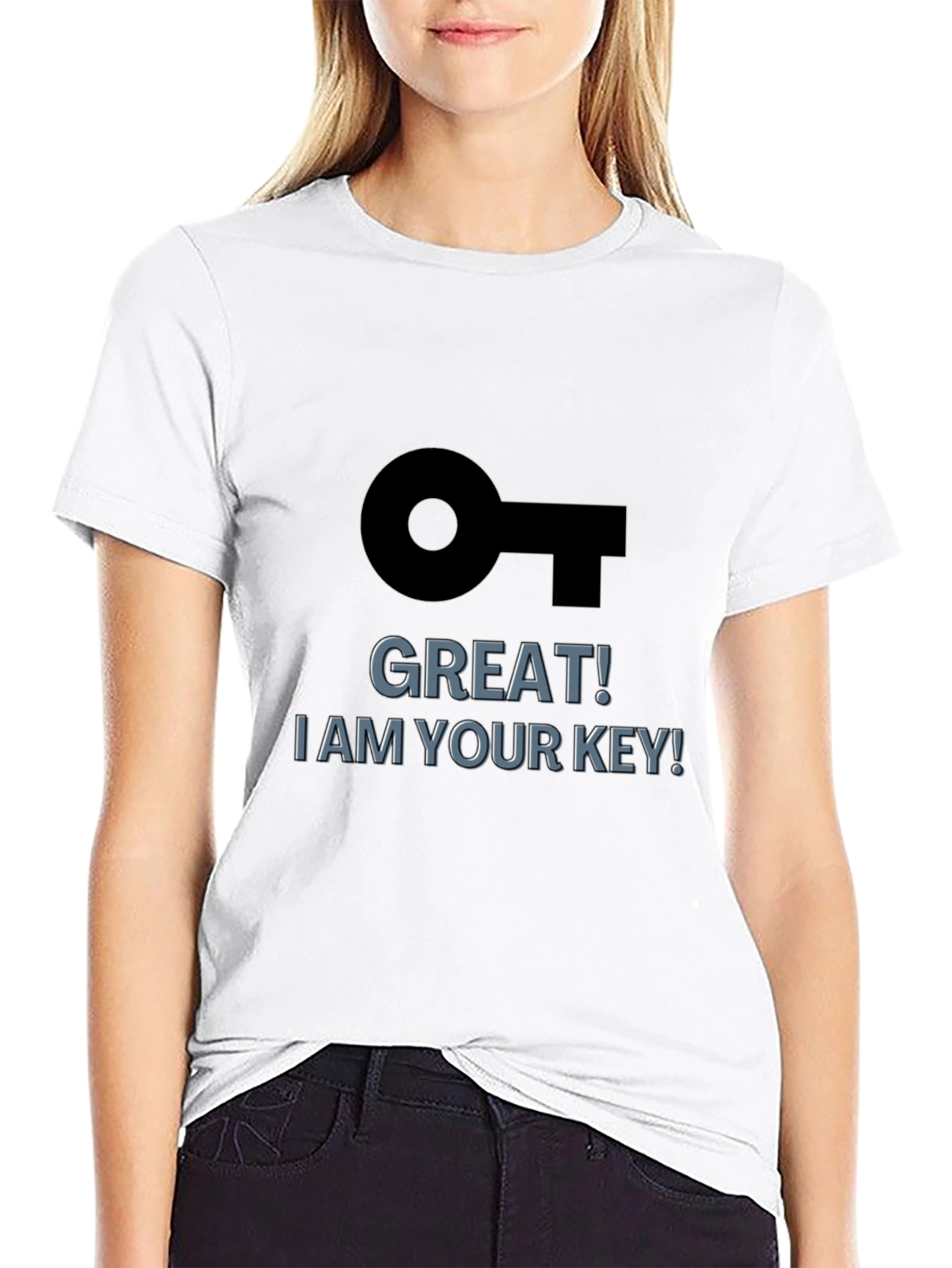 Great! I am Your Key! Black Graphic T-Shirt