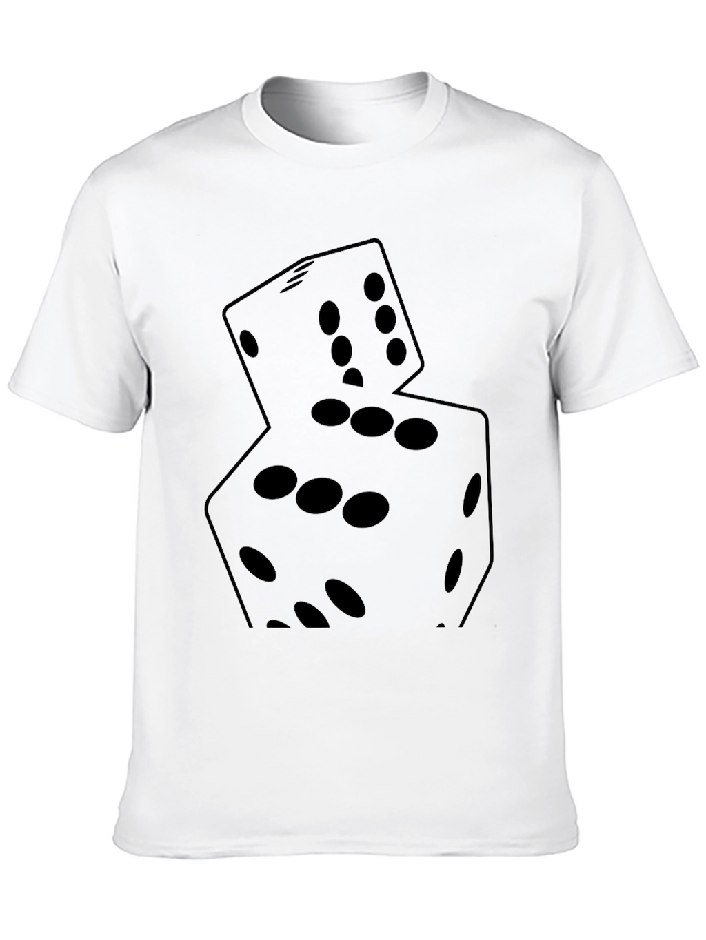 Dice Graphic Print Black T-Shirt