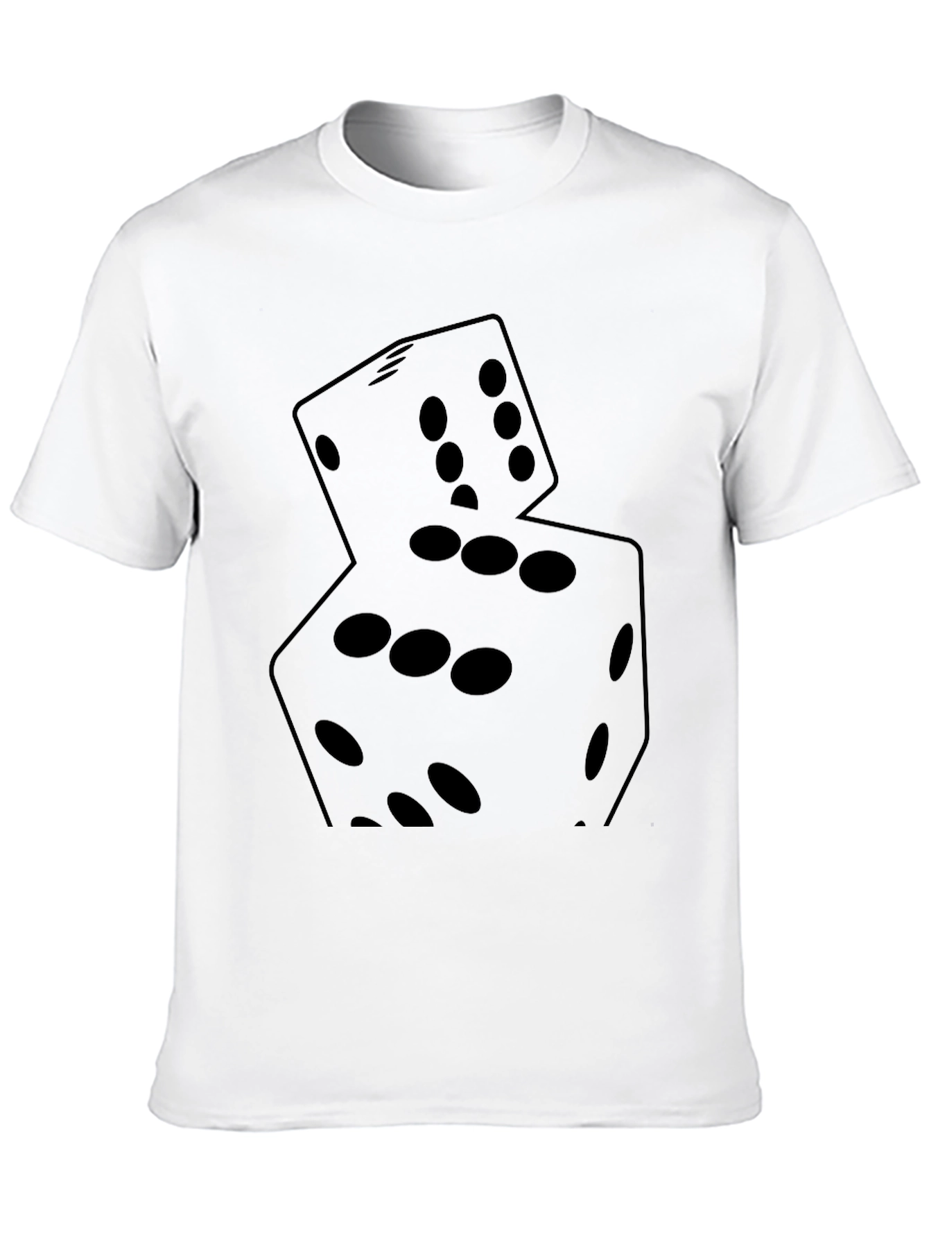 Dice Graphic Print Black T-Shirt