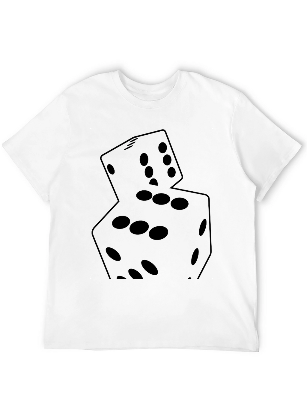 Dice Graphic Print Black T-Shirt