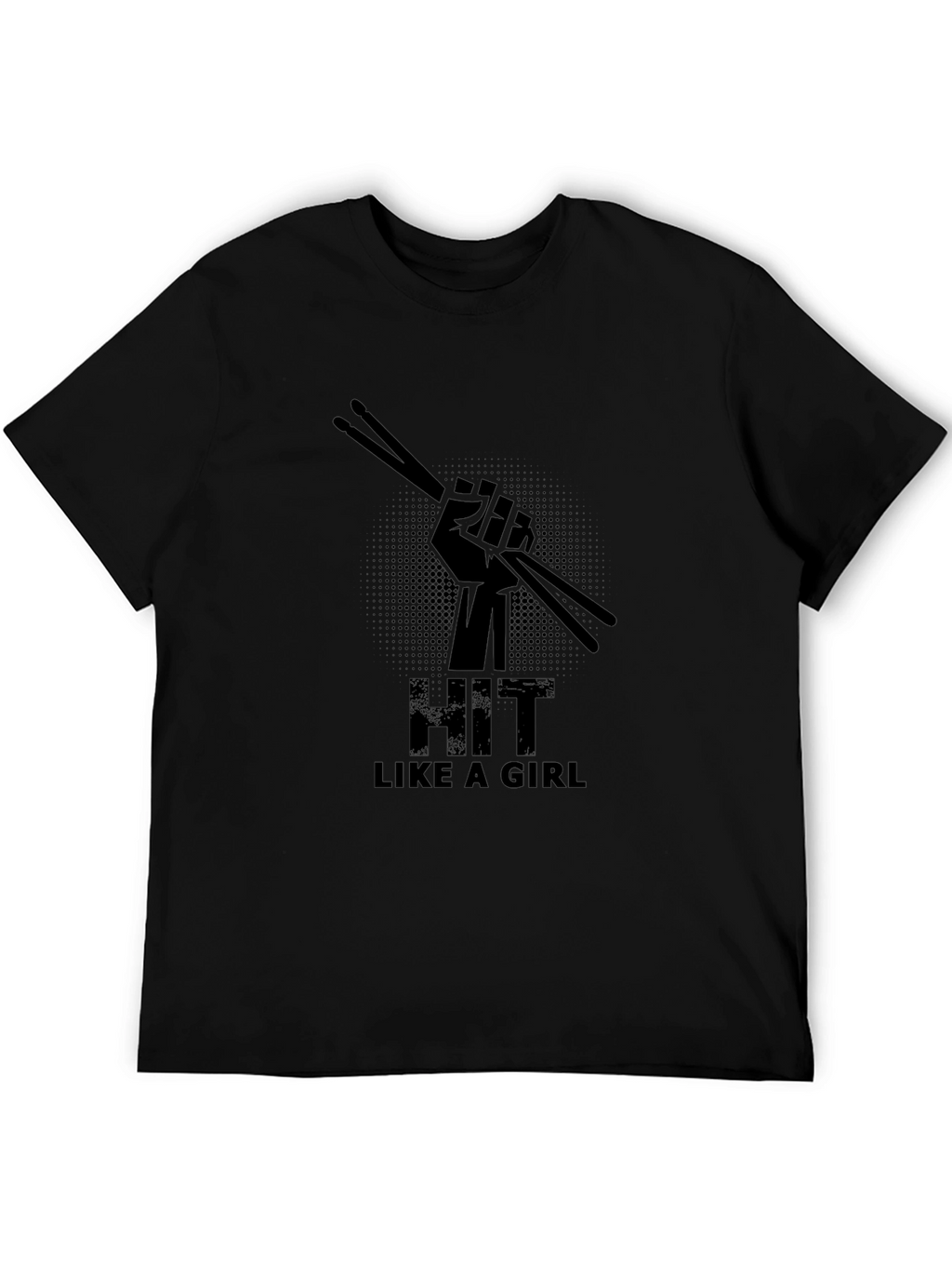 Hit Like a Girl Graphic T-Shirt - Black