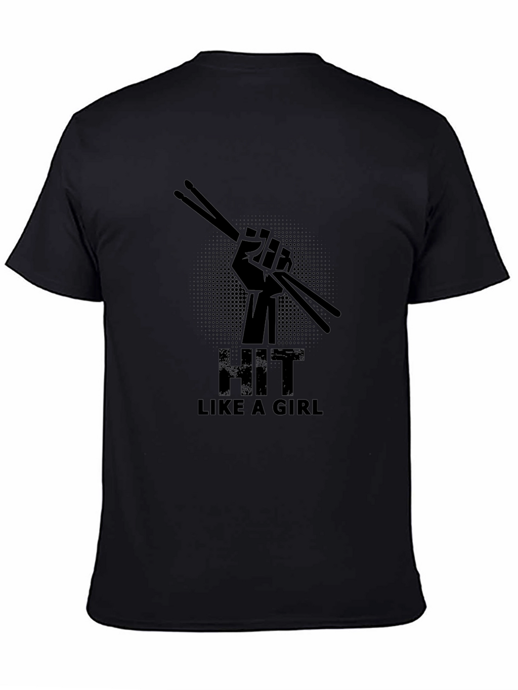 Hit Like a Girl Graphic T-Shirt - Black