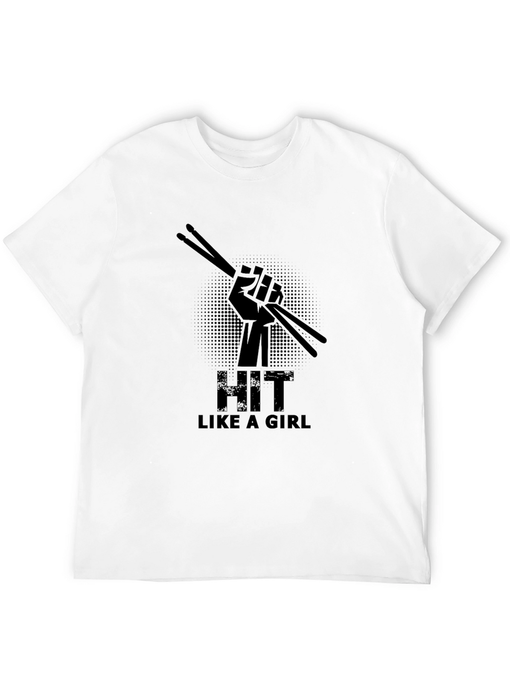 Hit Like a Girl Graphic T-Shirt - Black