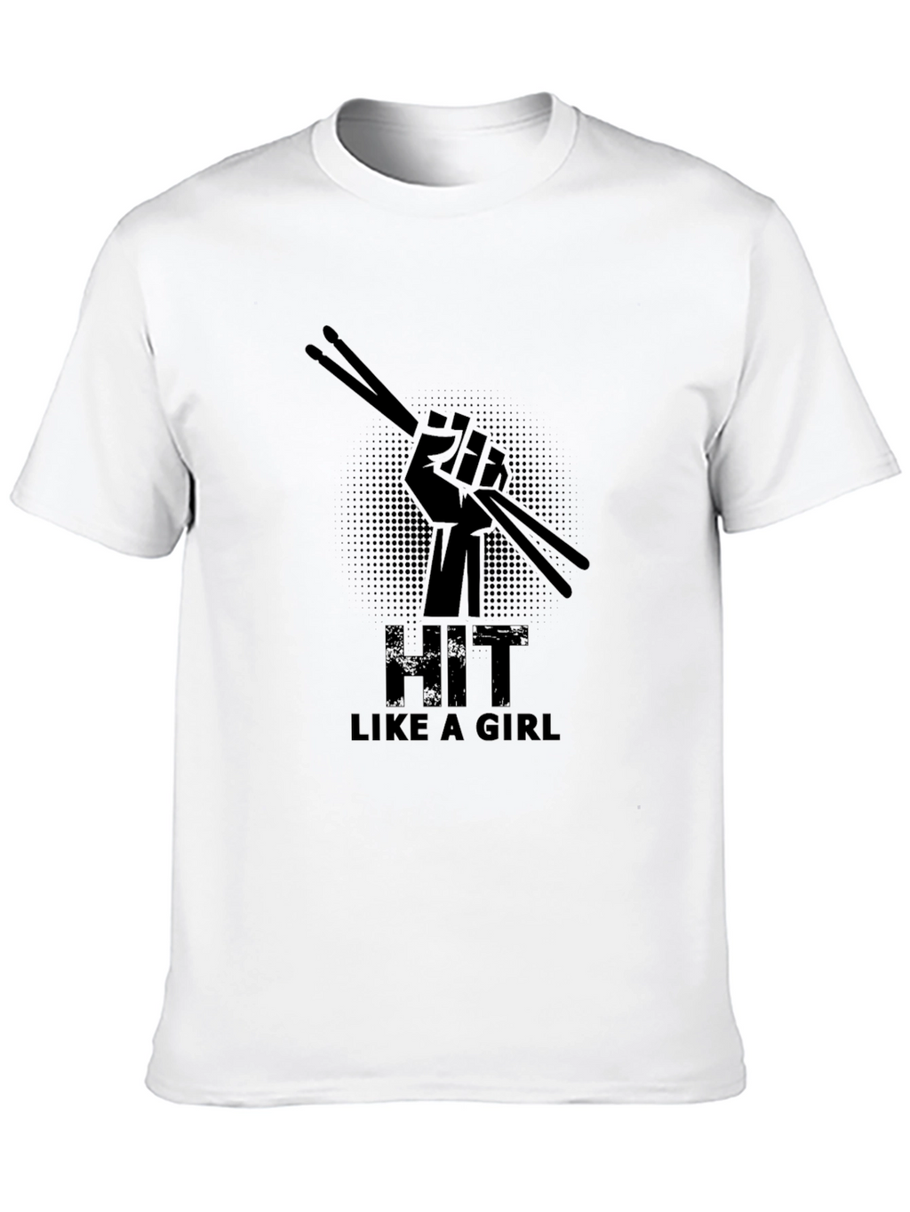 Hit Like a Girl Graphic T-Shirt - Black
