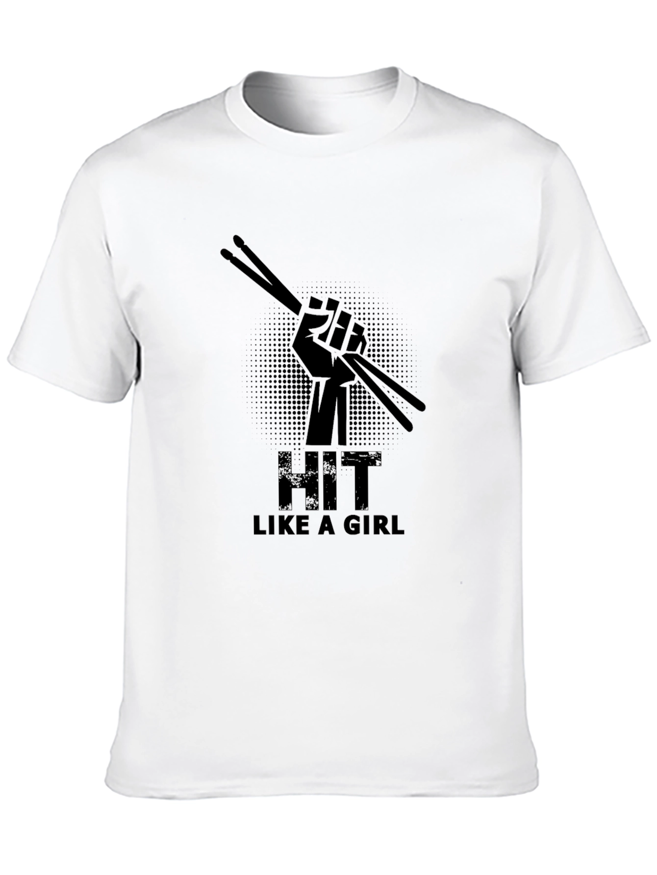 Hit Like a Girl Graphic T-Shirt - Black