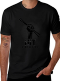 Hit Like a Girl Graphic T-Shirt - Black