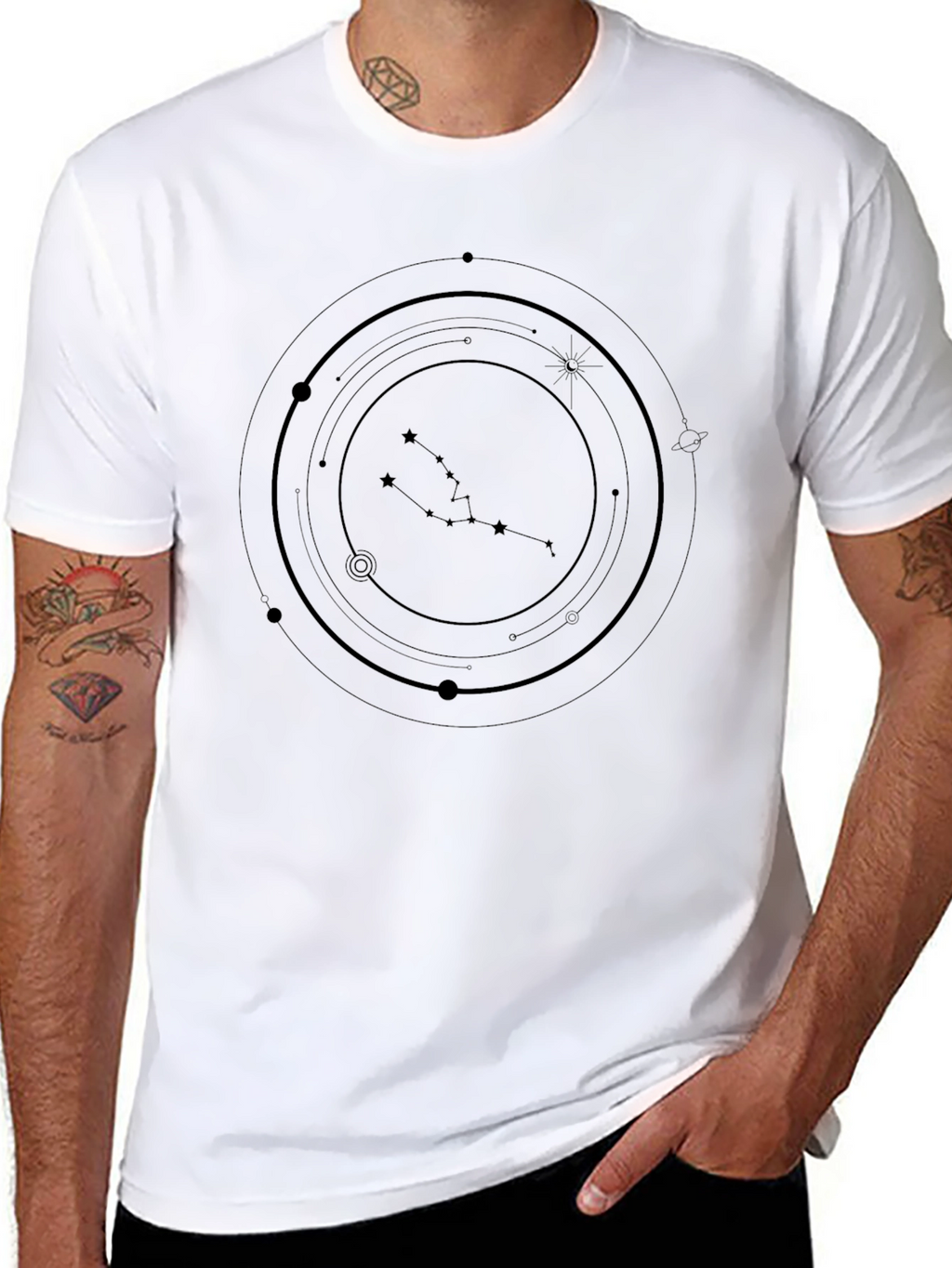 Taurus Zodiac Black Graphic Tee