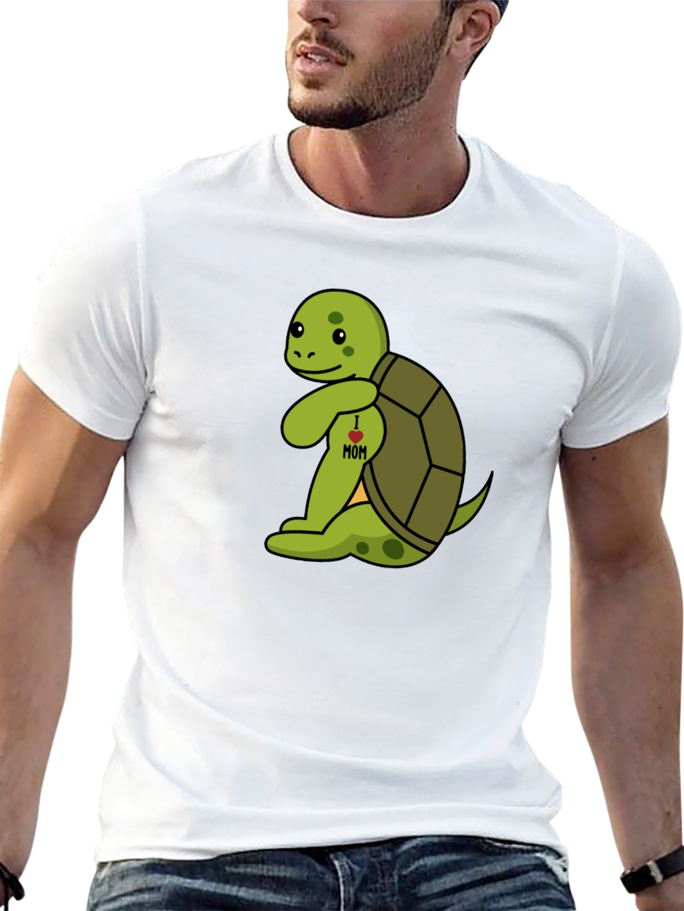 Turtle I Heart Mom Tattoo T-Shirt