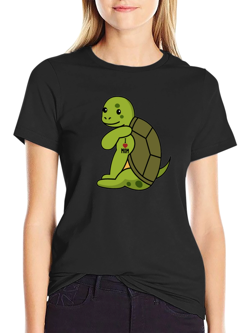 Turtle I Heart Mom Tattoo T-Shirt