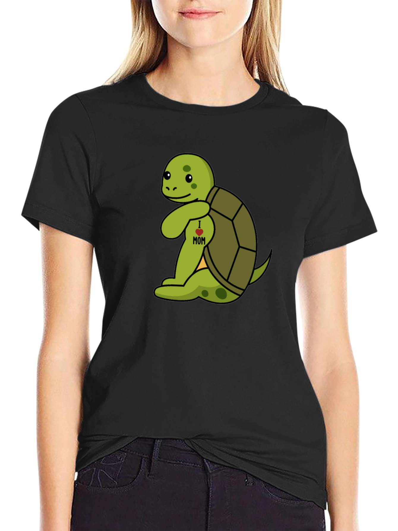 Turtle I Heart Mom Tattoo T-Shirt
