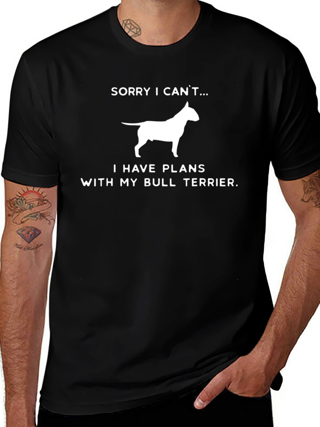 Bull Terrier Plans T-Shirt - Funny Dog Lover Tee
