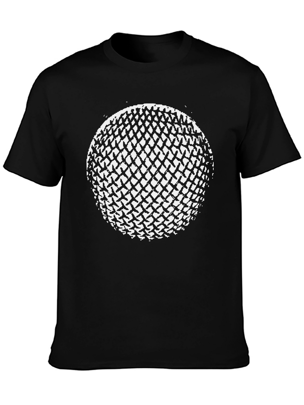 Abstract Sphere Graphic Black T-Shirt