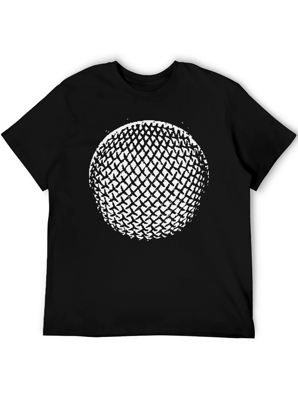 Abstract Sphere Graphic Black T-Shirt