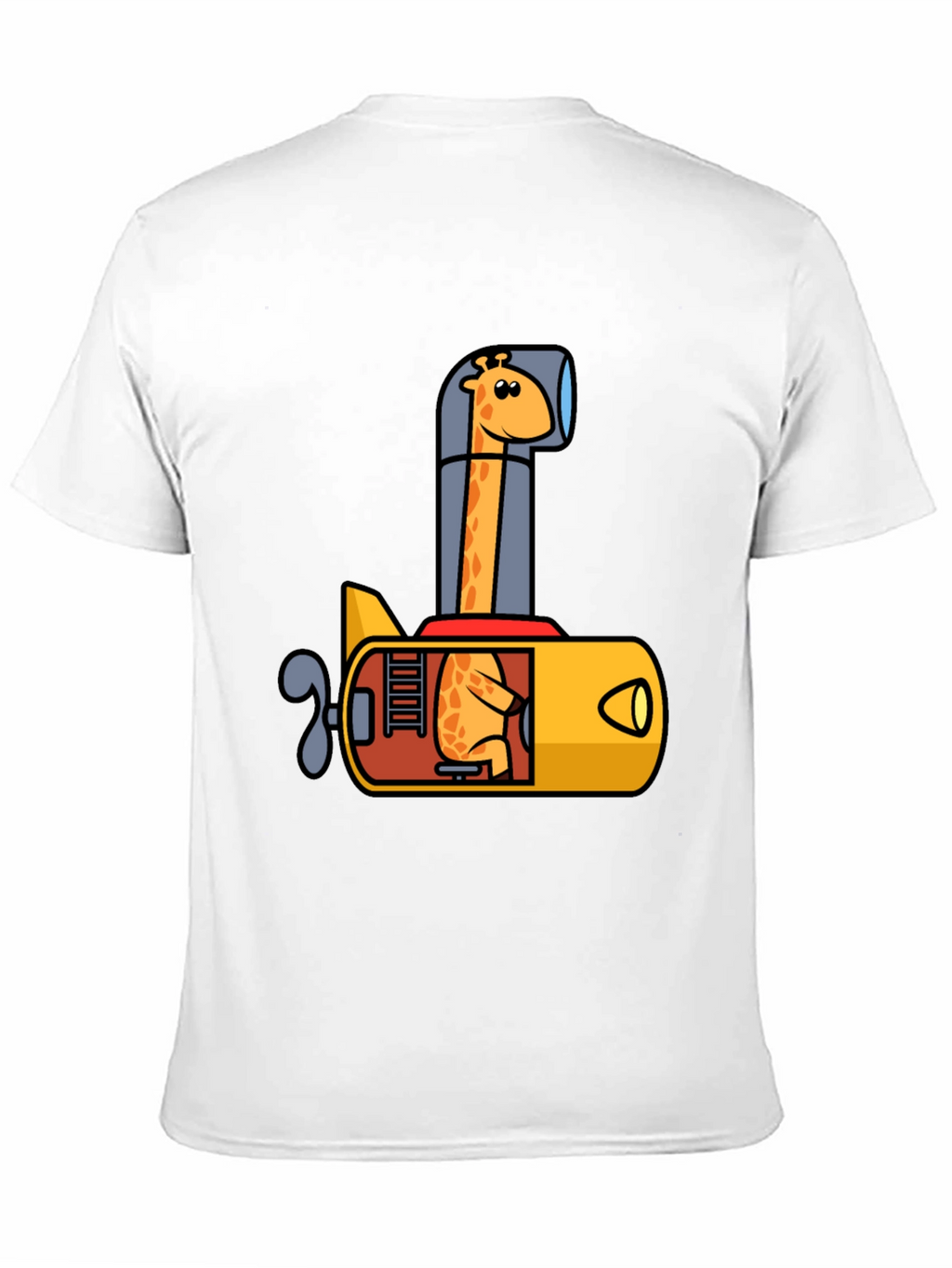 Giraffe Submarine Black T-Shirt