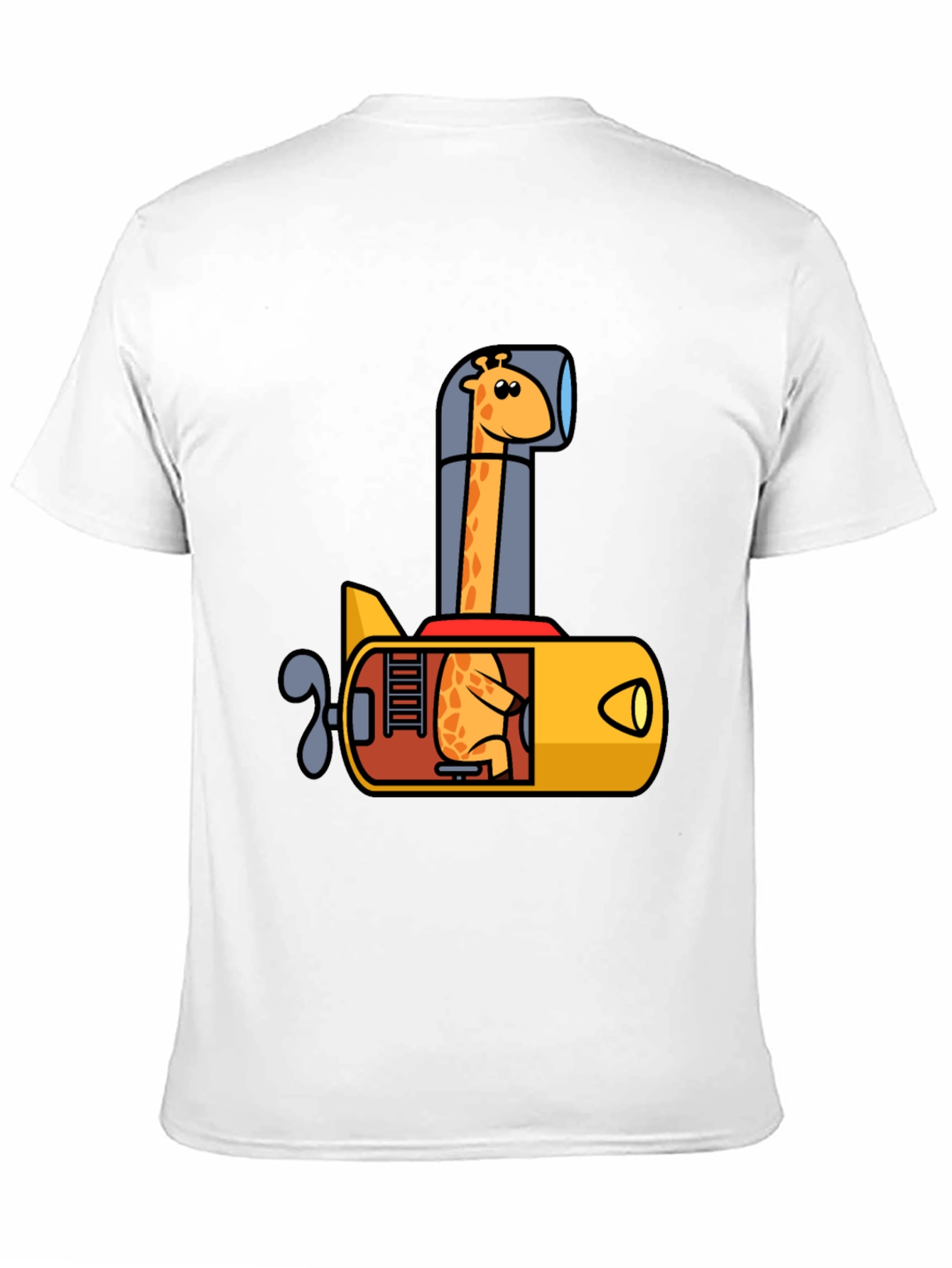 Giraffe Submarine Black T-Shirt