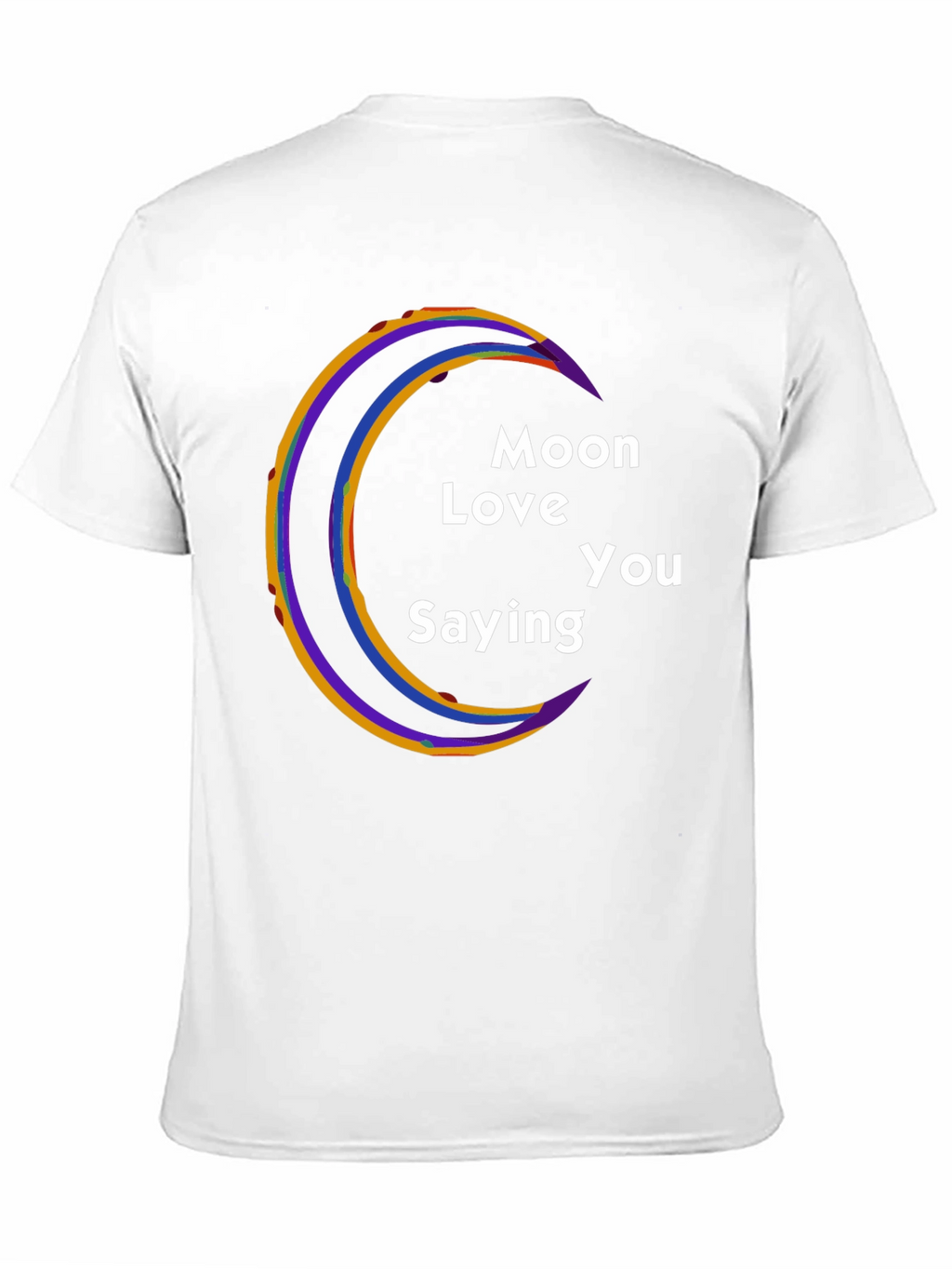 Moon Love You Saying Black T-Shirt