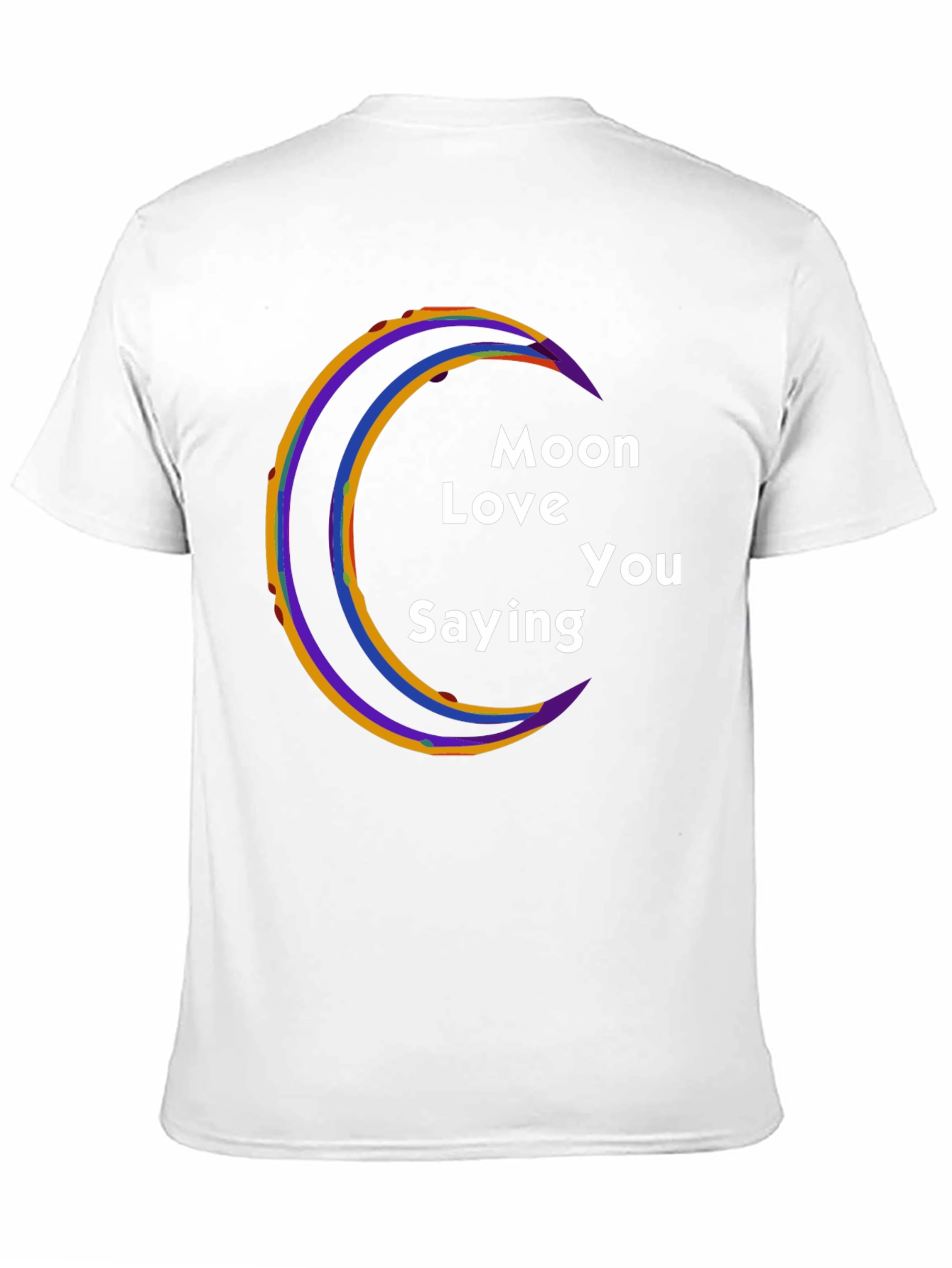 Moon Love You Saying Black T-Shirt