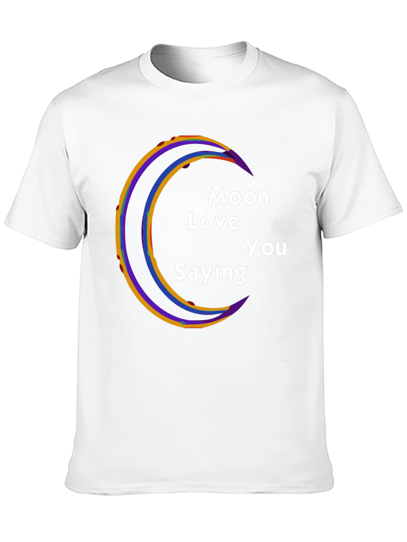 Moon Love You Saying Black T-Shirt