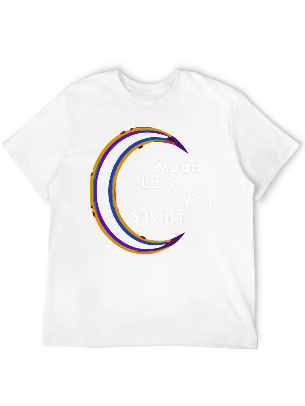 Moon Love You Saying Black T-Shirt