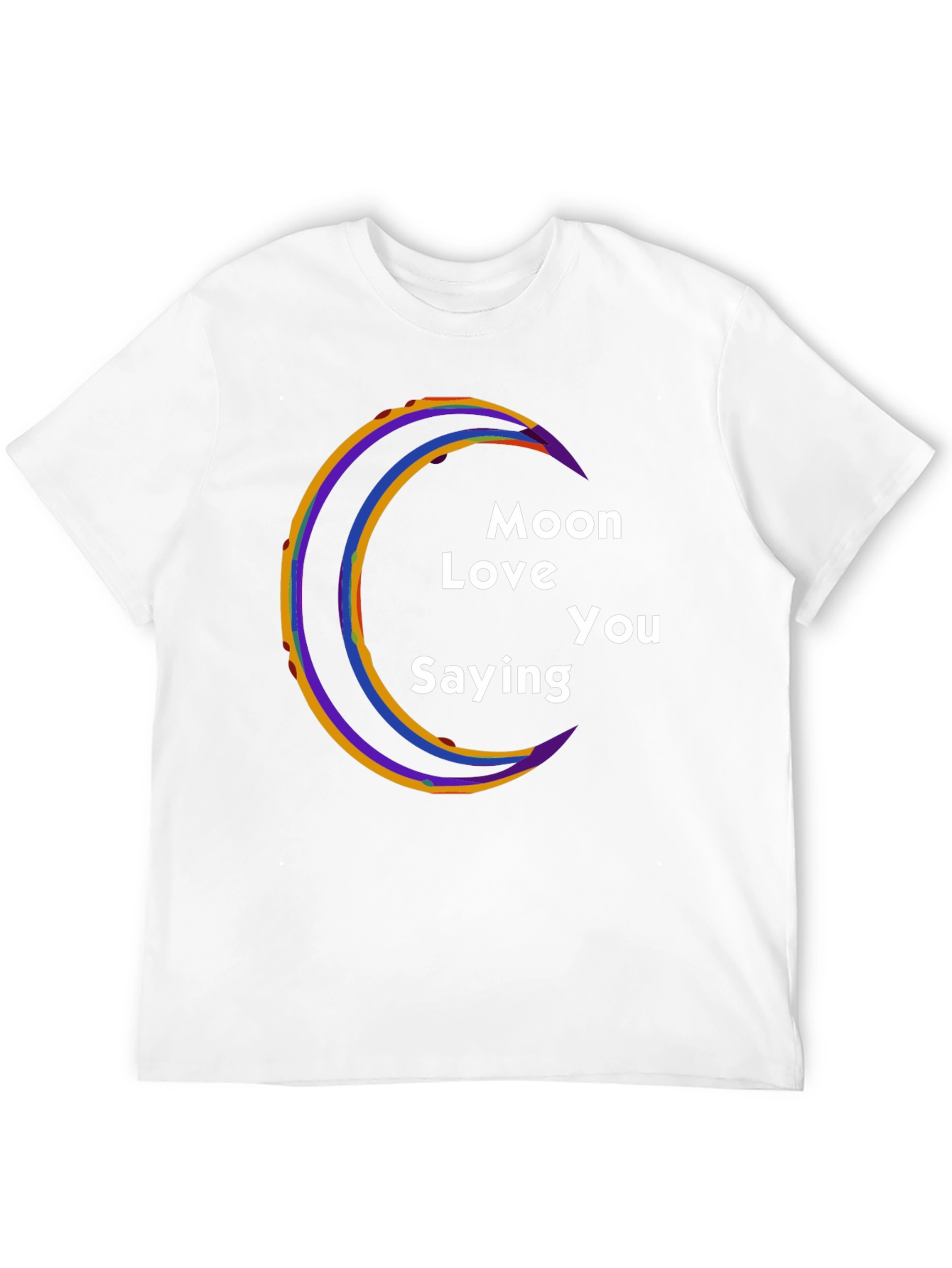 Moon Love You Saying Black T-Shirt