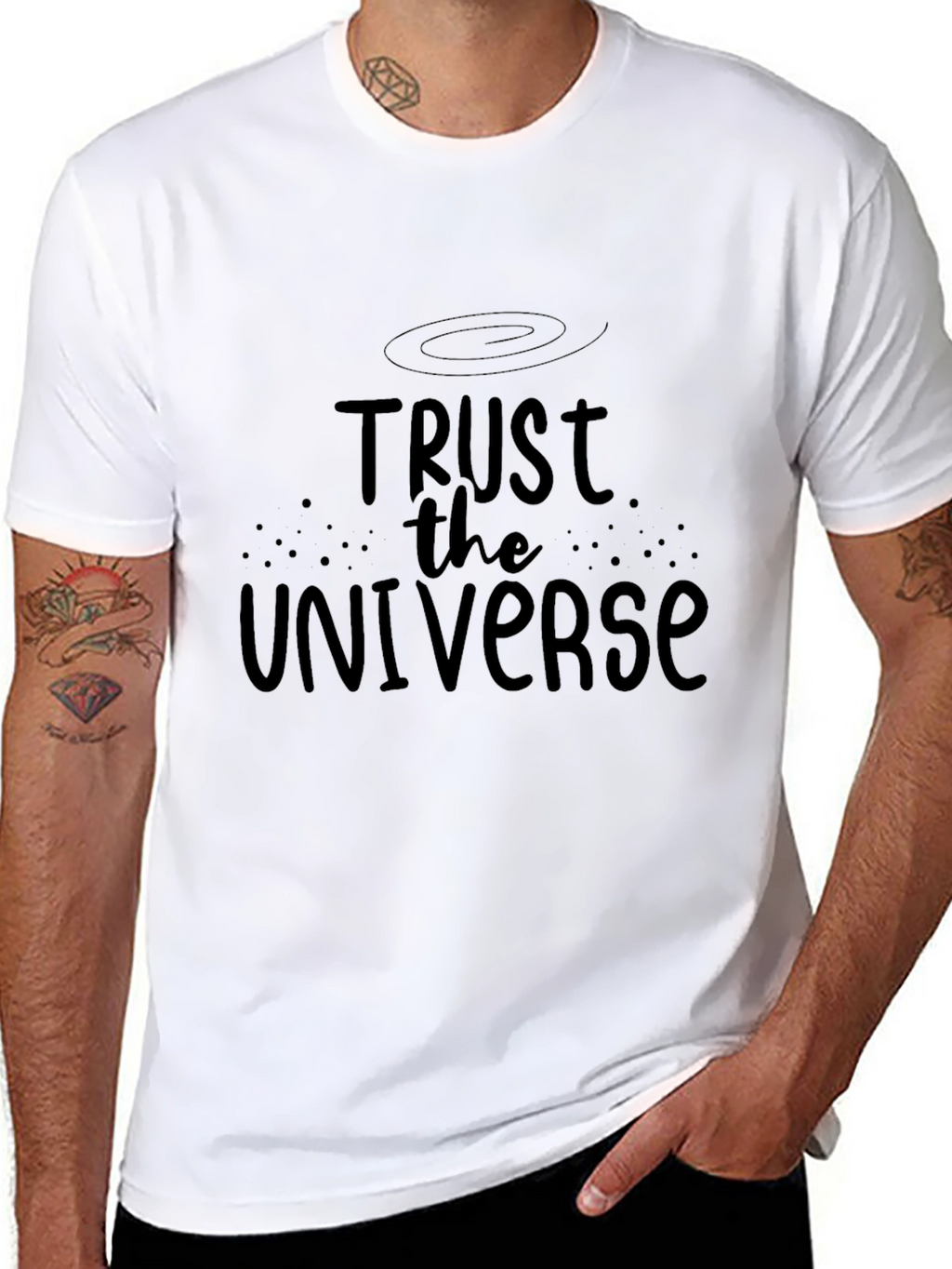 Trust the Universe Graphic Tee - Mens Black Shirt