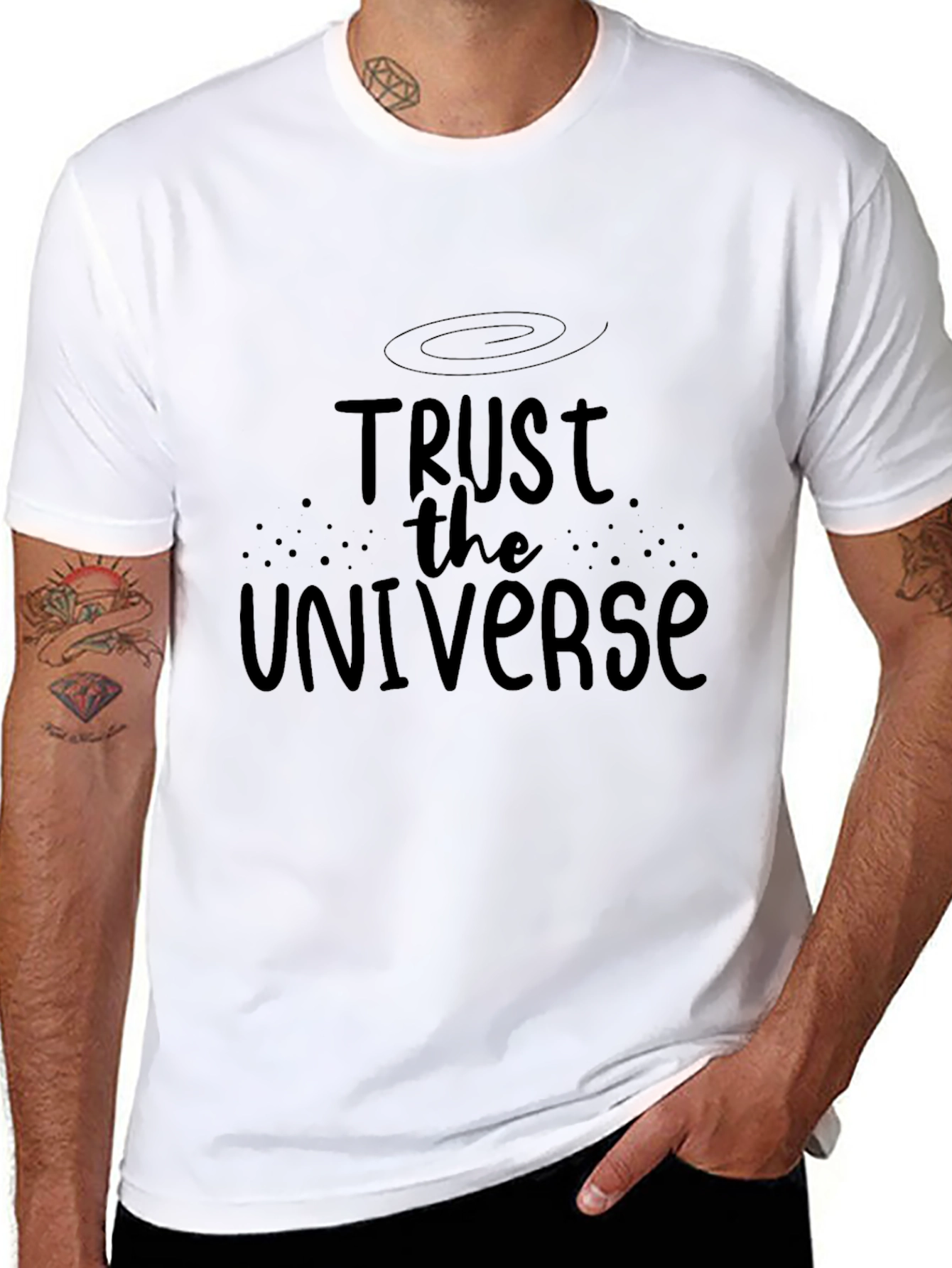 Trust the Universe Graphic Tee - Mens Black Shirt