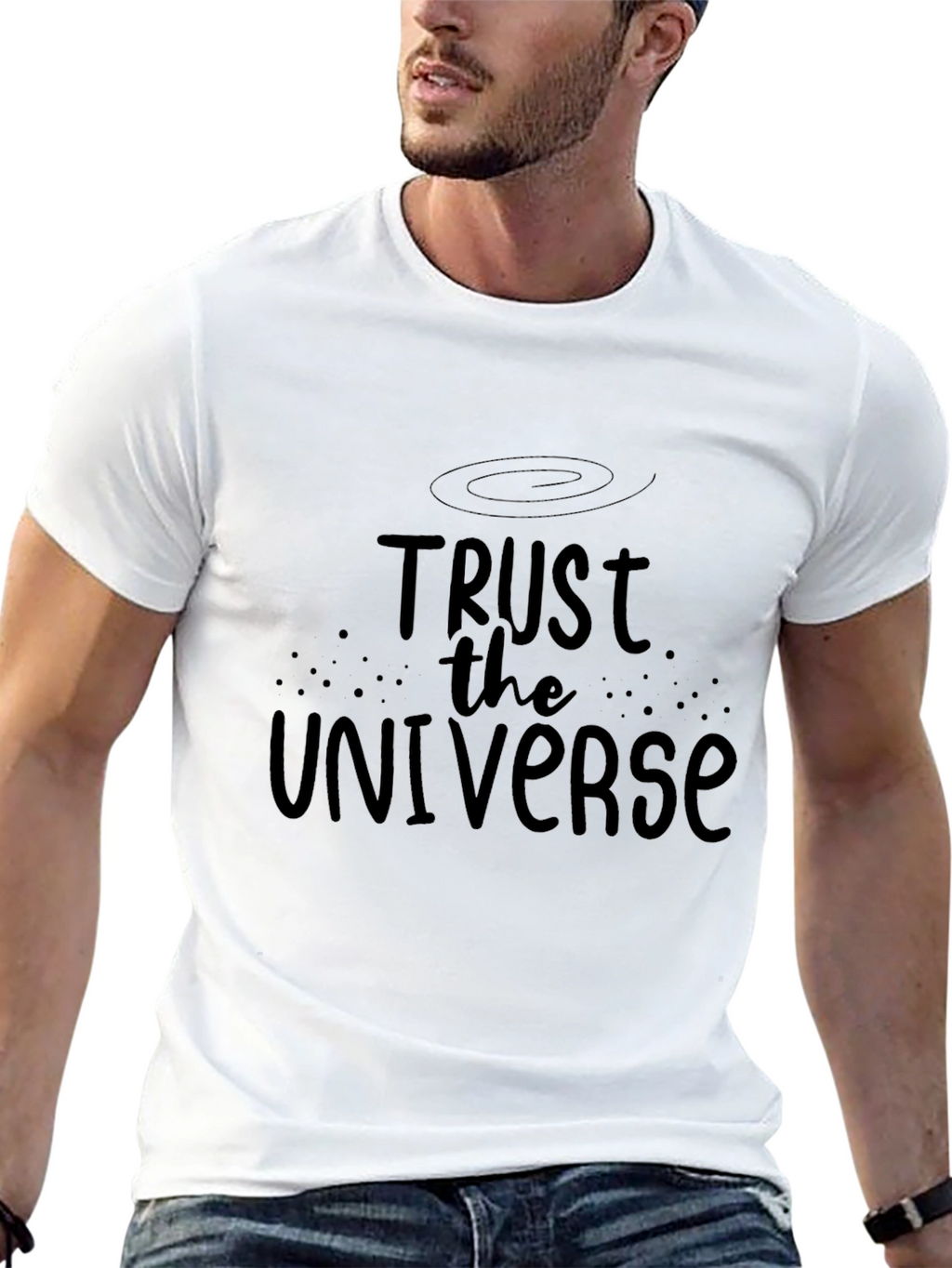 Trust the Universe Graphic Tee - Mens Black Shirt