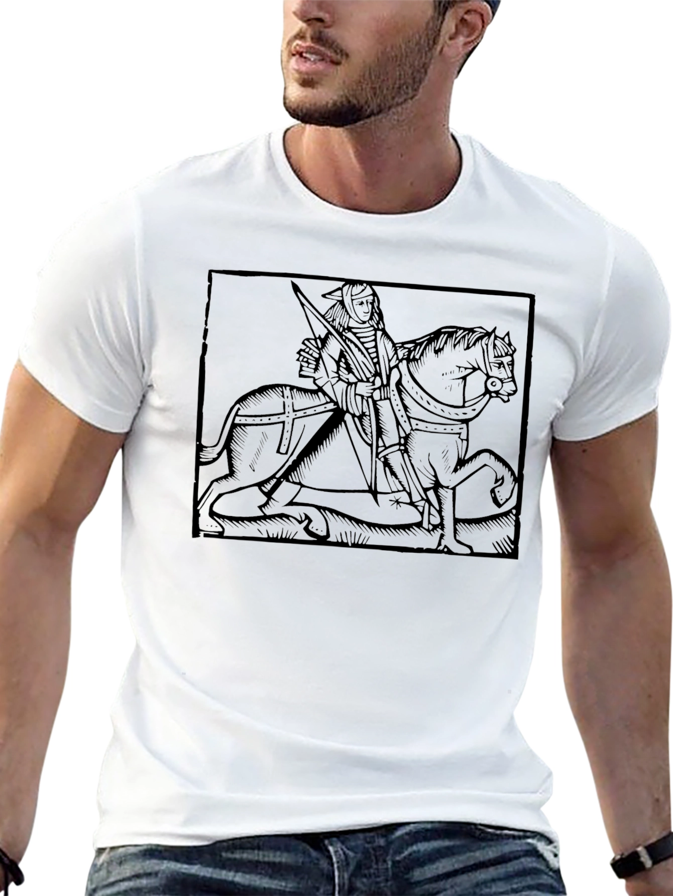 Knight on Horseback Graphic T-Shirt
