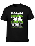 Lawn Mowing Zombie Apocalypse Survival Skill Graphic Tee