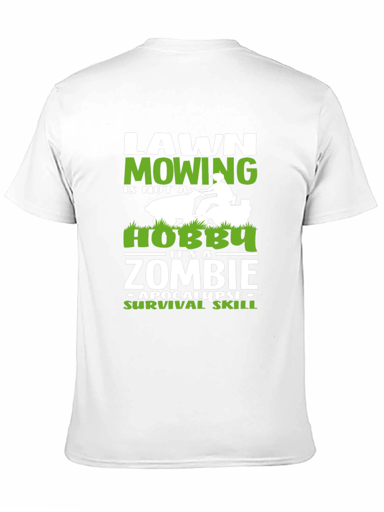 Lawn Mowing Zombie Apocalypse Survival Skill Graphic Tee