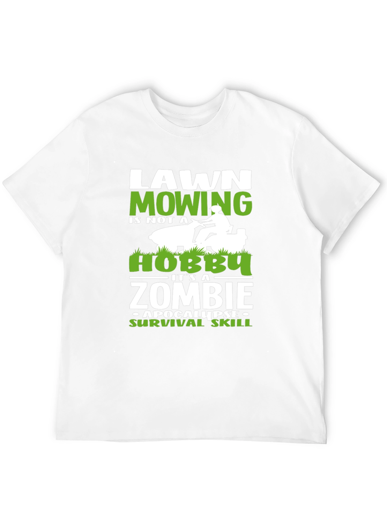 Lawn Mowing Zombie Apocalypse Survival Skill Graphic Tee