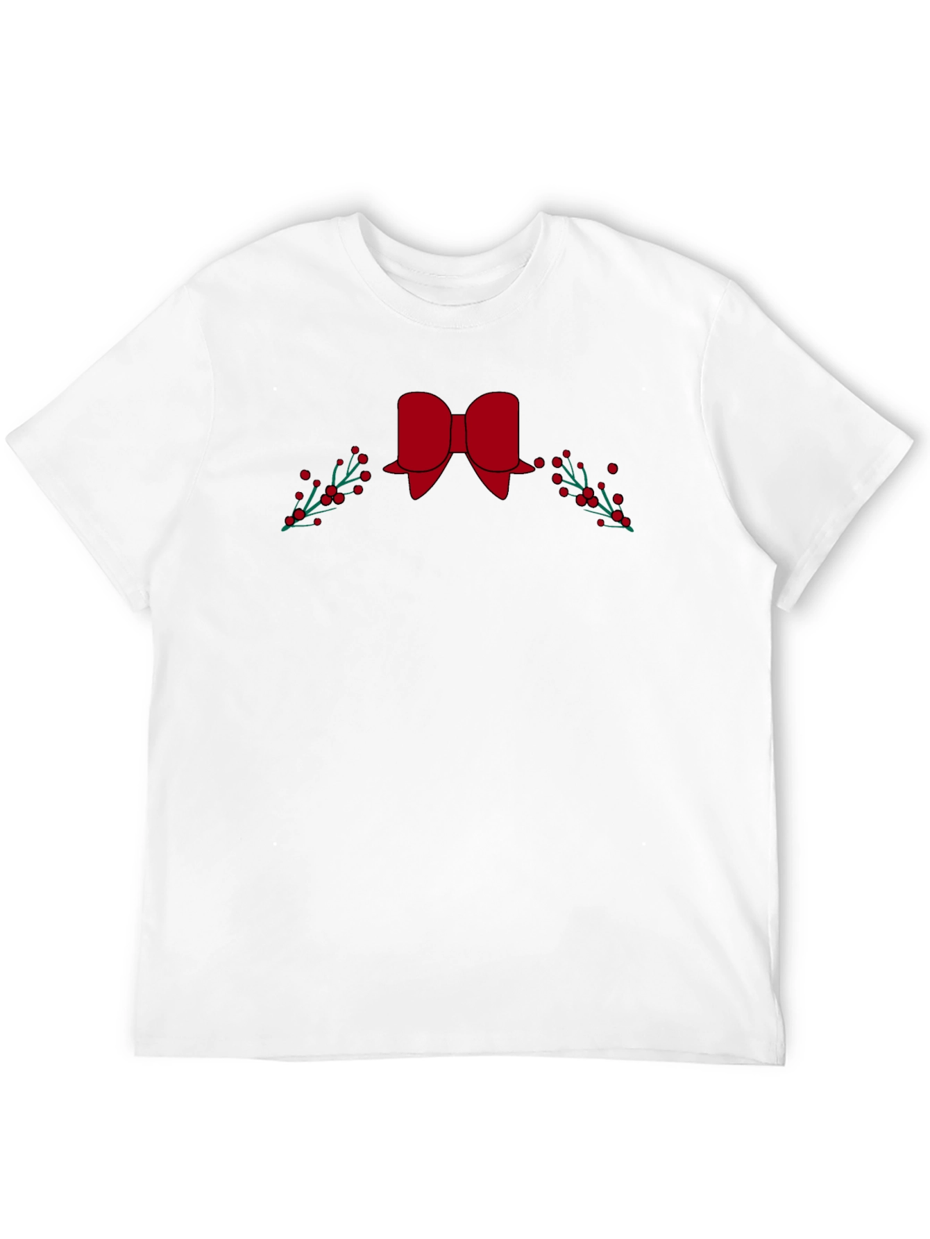 Festive Bow & Berries Graphic Tee
