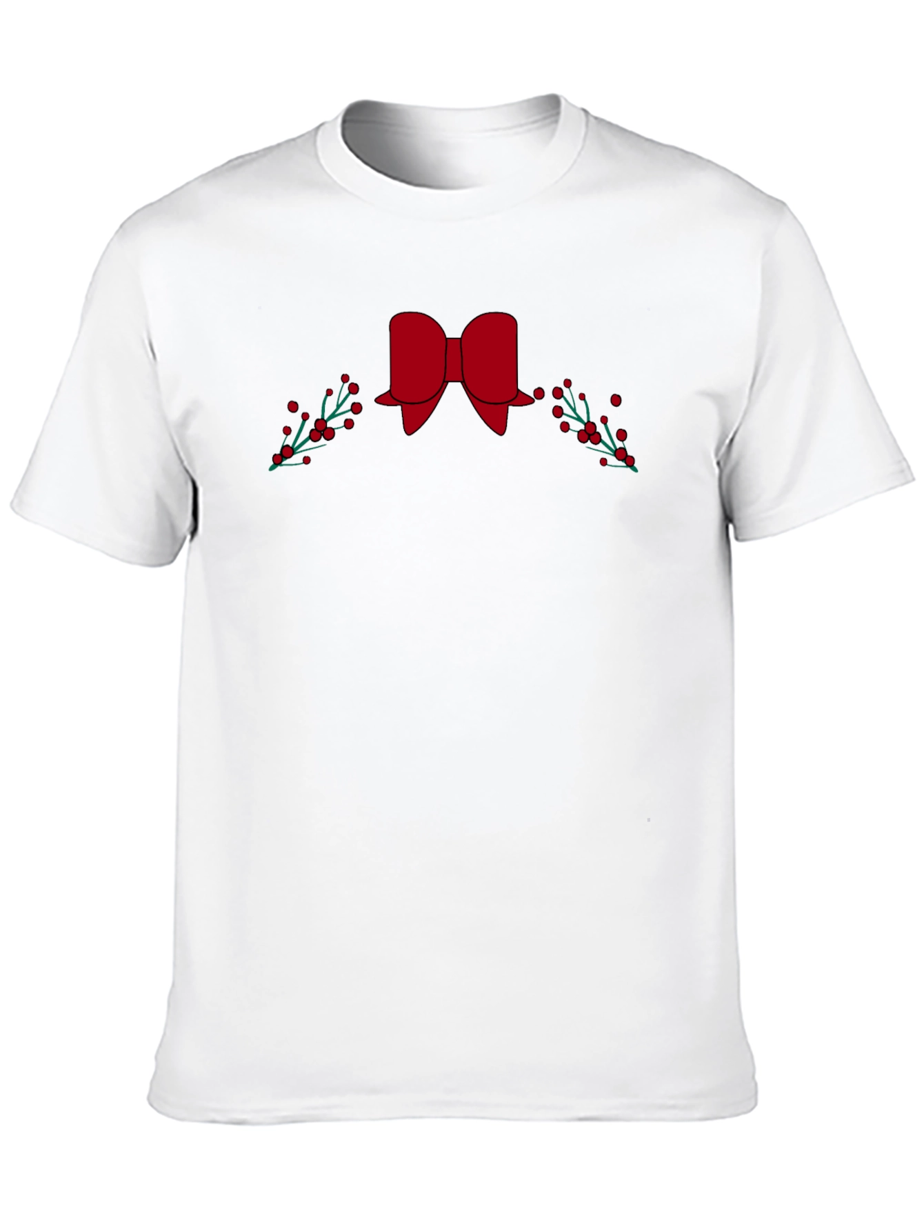 Festive Bow & Berries Graphic Tee