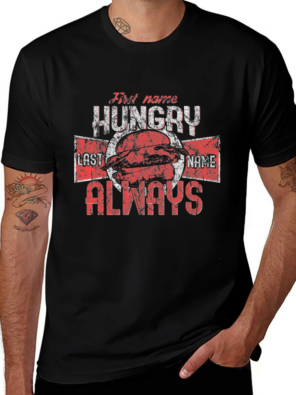 Hungry Always Graphic T-Shirt - Black