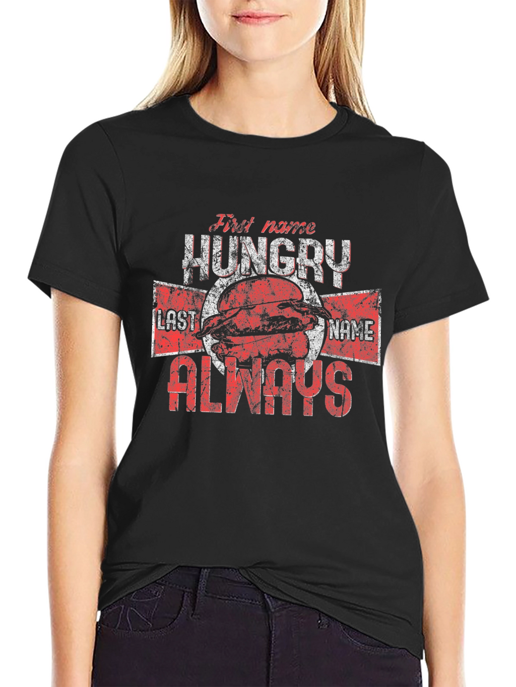 Hungry Always Graphic T-Shirt - Black