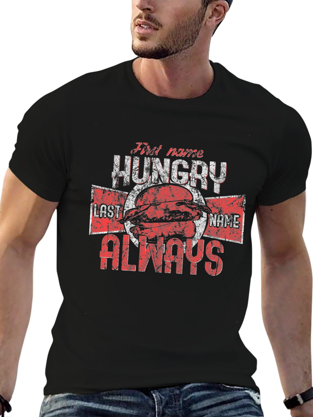 Hungry Always Graphic T-Shirt - Black