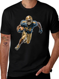 Football Player Graphic Tee - Stylish Sportswear