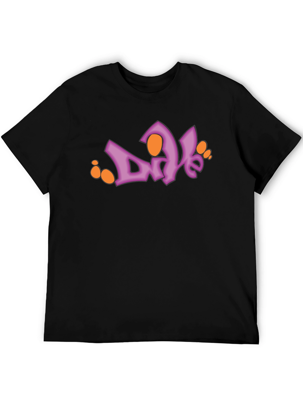 Trendy Black T-Shirt with Graphic Print