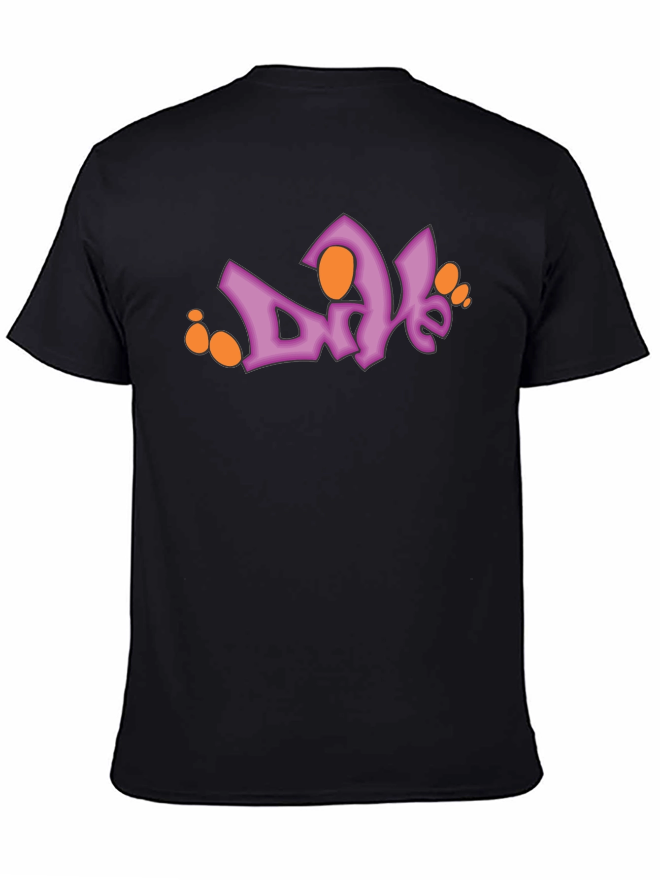 Trendy Black T-Shirt with Graphic Print