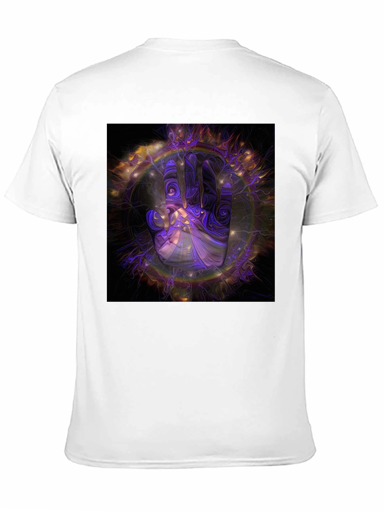 Abstract Hand Graphic Print Black T-Shirt