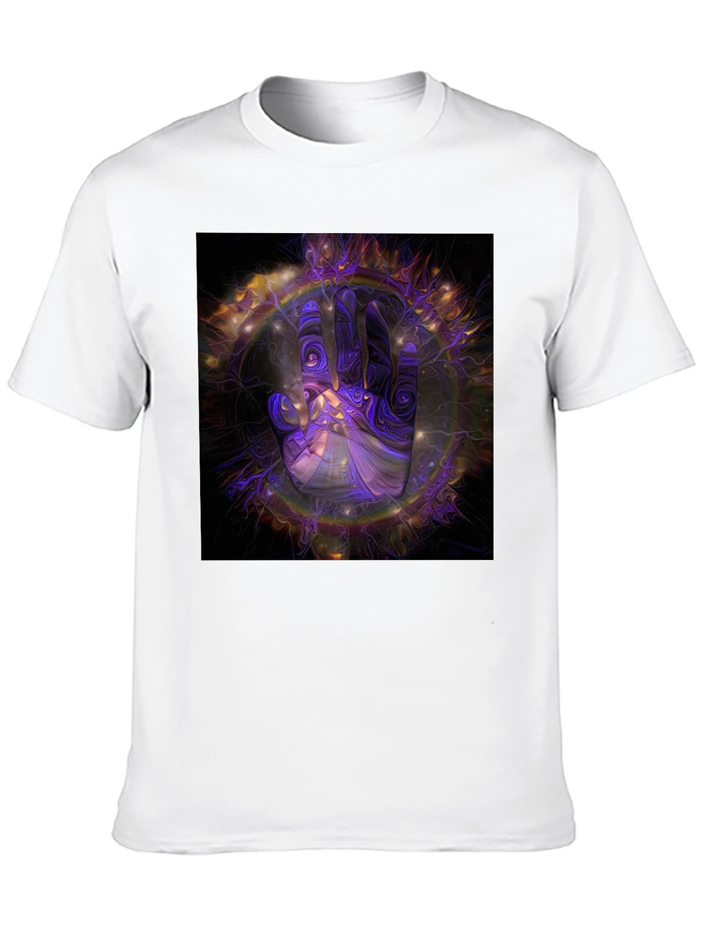 Abstract Hand Graphic Print Black T-Shirt